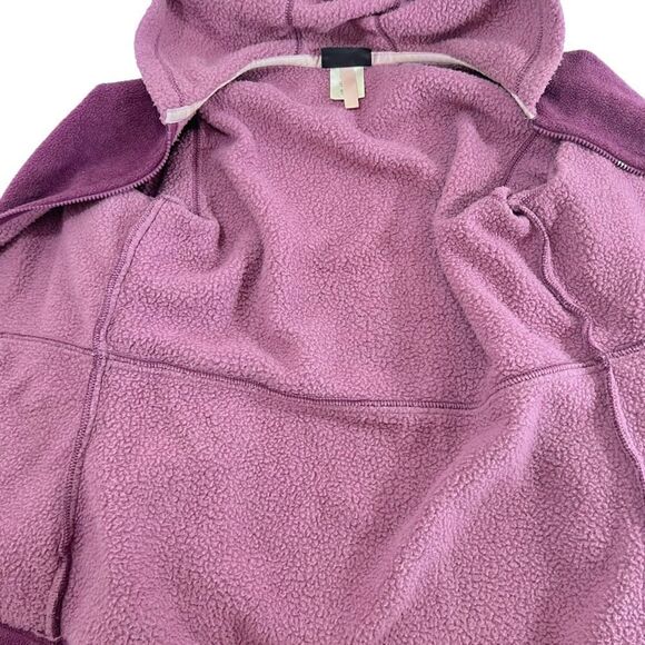 Rare Vintage Patagonia Synchilla Purple Floral Embroidery Full Zip Sherpa Jacket - Picture 4 of 12